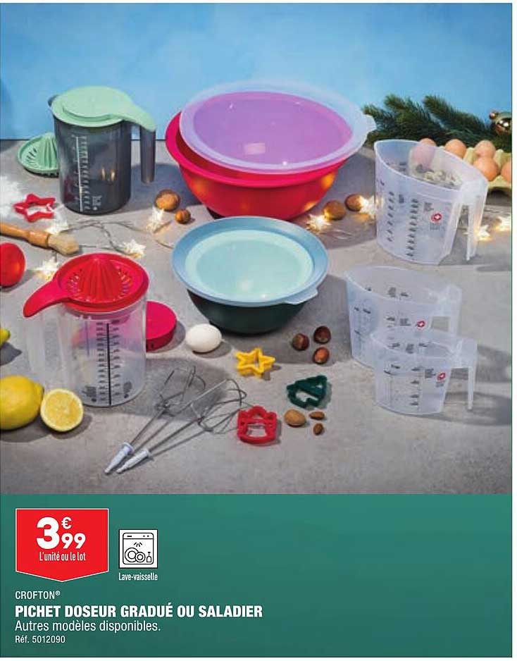 pichet doseur gradué ou saladier crofton