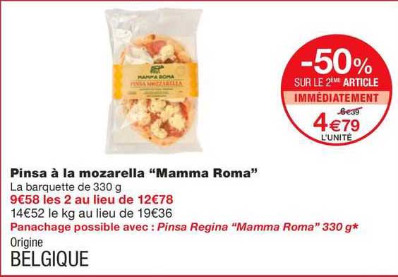 pinsa à la mozarella "mamma roma"