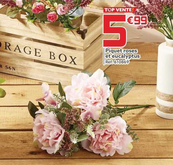 Piquet Roses Et Eucalyptus