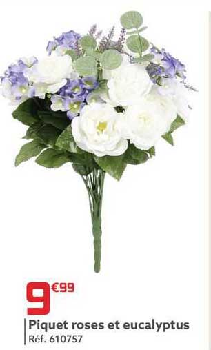 Piquet Roses Et Eucalyptus