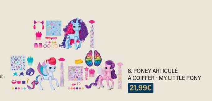 poney articulé à coiffer - my little pony