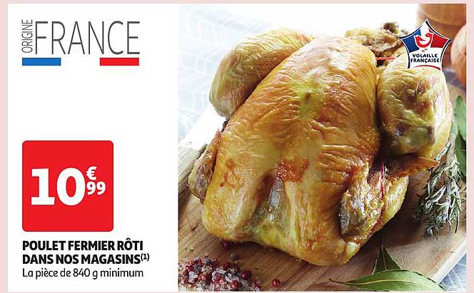 Poulet Fermier Rôti Dans Nos Magasins