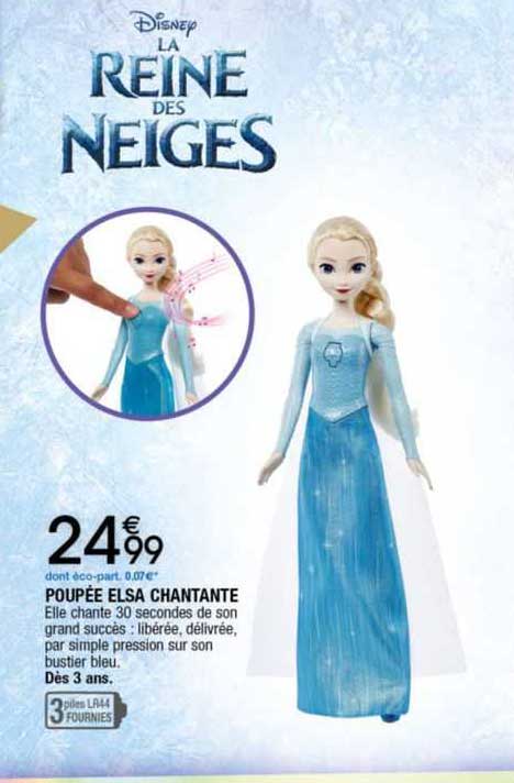 poupée elsa chantante