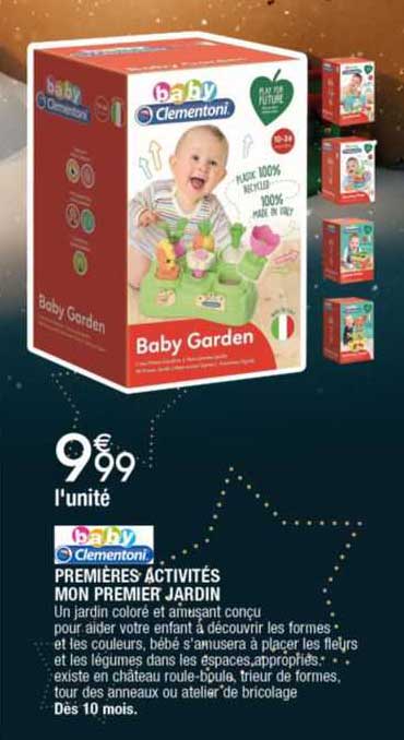 premières activités mon premier jardin baby clementoni