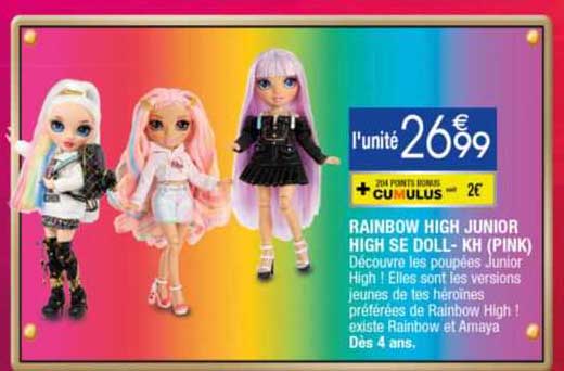 rainbow high junior high se doll- kh (pink)