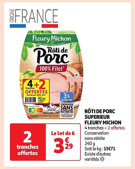 rôti porc supérieur fleury michon