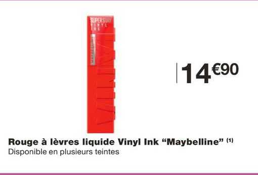 rouge à lèvres liquide vinyl ink "maybelline"