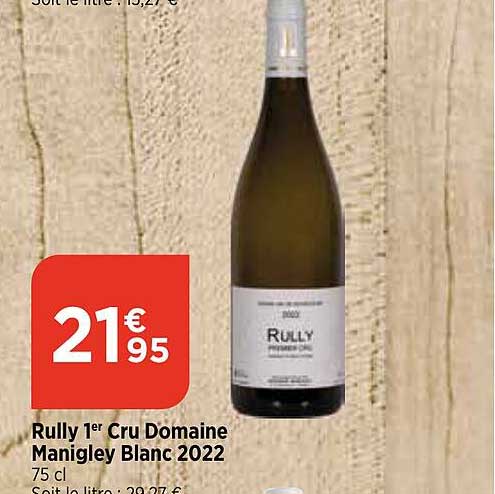 rully 1er cru domaine manigley blanc 2022