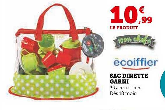 sac dinette garnie écoiffier