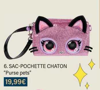sac-pochette chaton "purse pets"