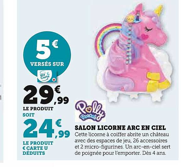 salon licorne arc en ciel polly
