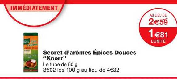 secret d'arômes épices douces "knorr"