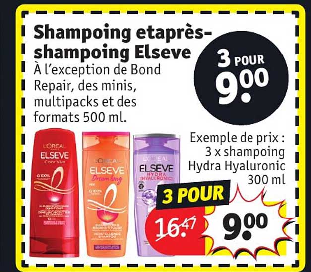 shampoing et après-shampoing elsève