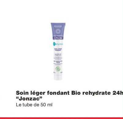 soin léger fondant bio rehydrate 24h "jonzac"