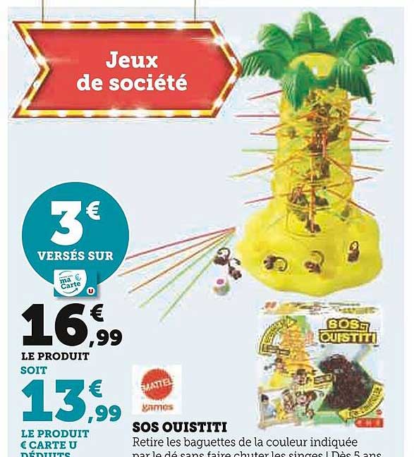 sos ouistiti mattel games