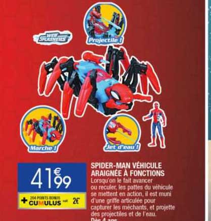 spider-man véhicule araignée à fonctions