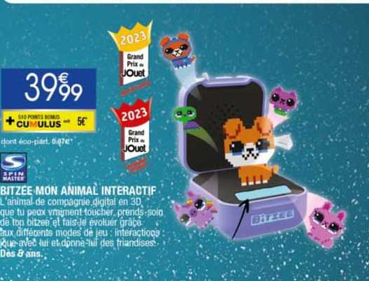 spinmaster bitzee mon animal interactif