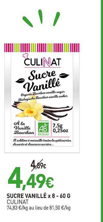 sucre vanillé culinat