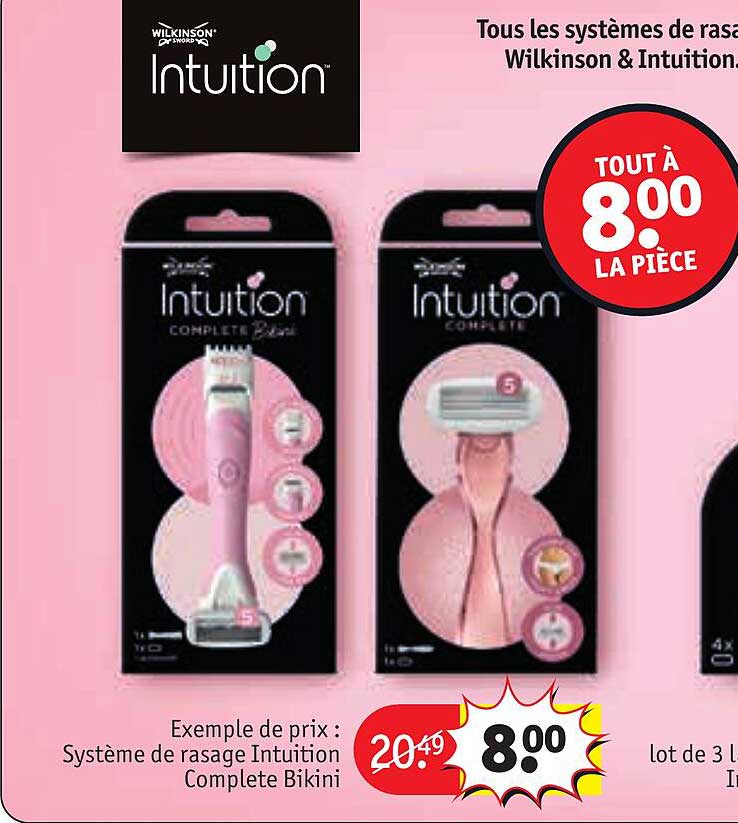 système de rasage intuition complete bikini