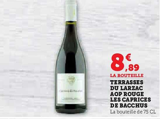 terrasses du larzac aop rouge les caprices de bacchus