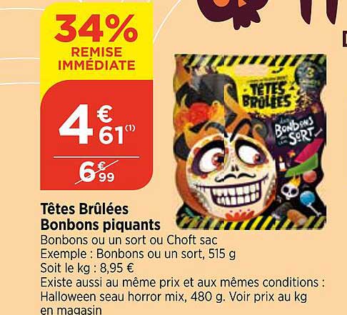 têtes brûlées bonbons piquants