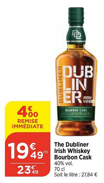 the dubliner irish whiskey bourbon cask