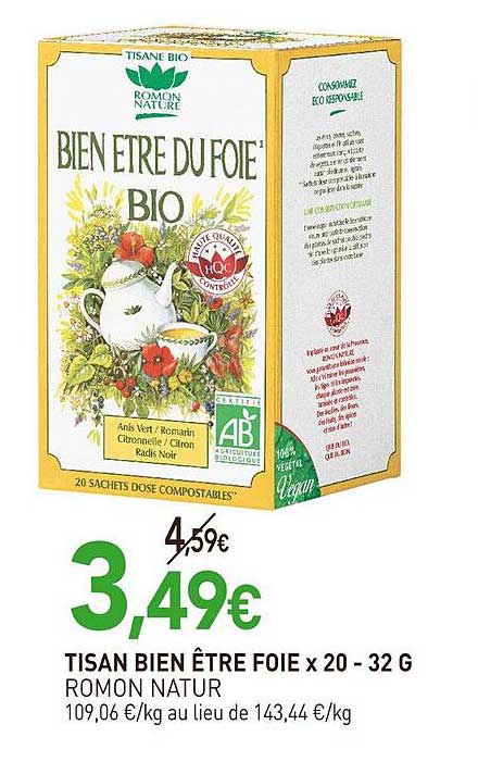 tisane bien être foie romon natur