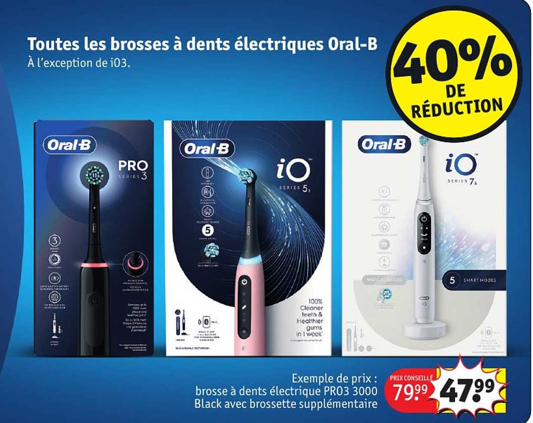 toutes les brosses à dents électriques oral-B