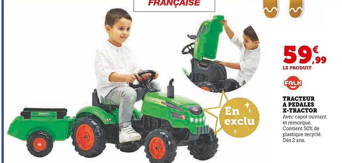 tracteur a pédales x-tractor falk