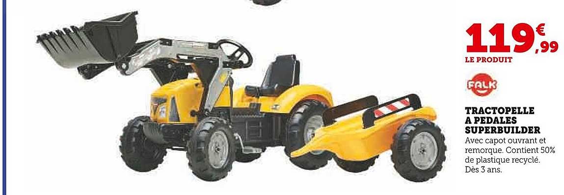 tractopelle à pédales superbuilder falk