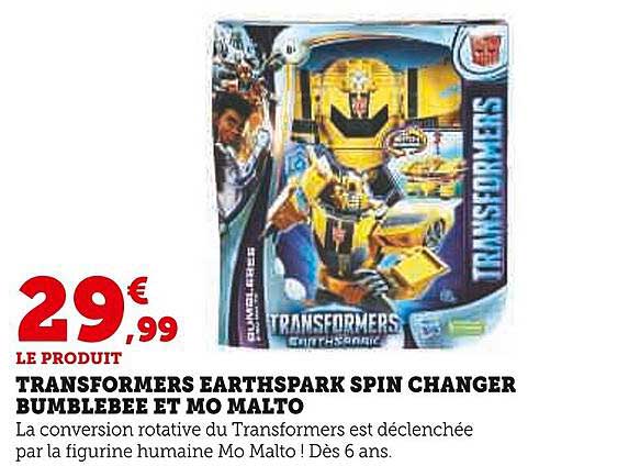 transformers earthspark spin changer bumblebee et mo malto