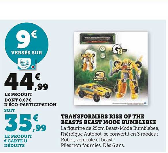 transformers rise of the beasts beast mode bumblebee