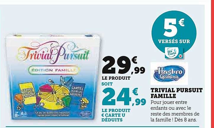 trivial pusuit famille hasbro gaming