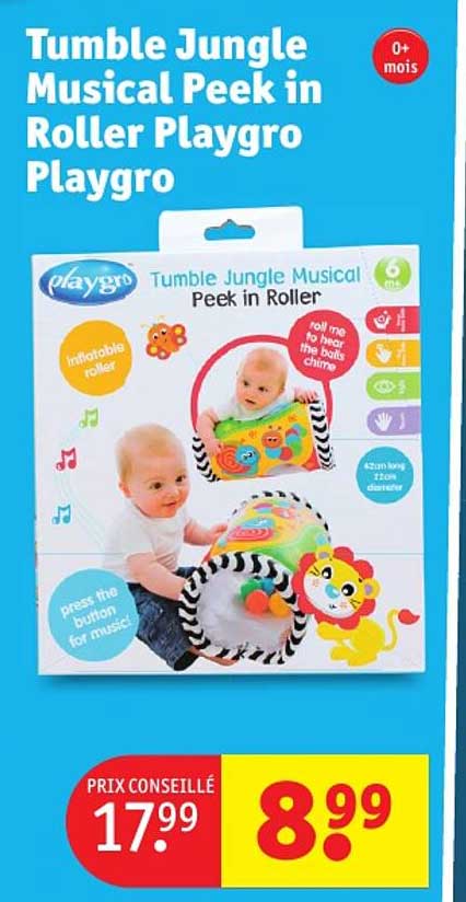 tumble jungle musical peek in roller playgro playgro