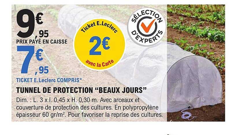 tunnel de protection "beaux jours"