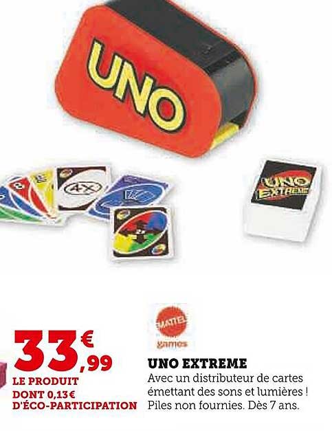 uno extrême mattel games