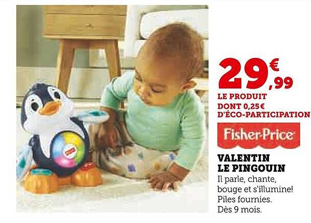 valentin le pingouin fisher-Price