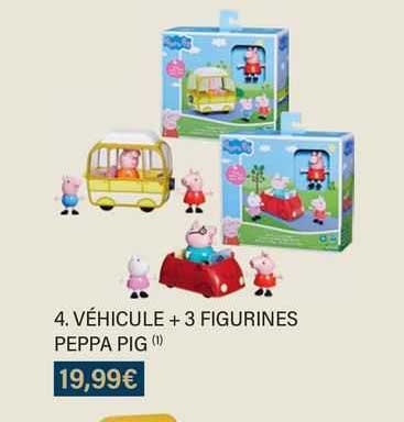 véhicule + 3 figurines peppa pig