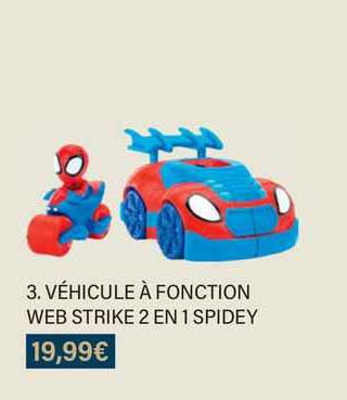 véhicule à fonction web strike 2 en 1 spidey