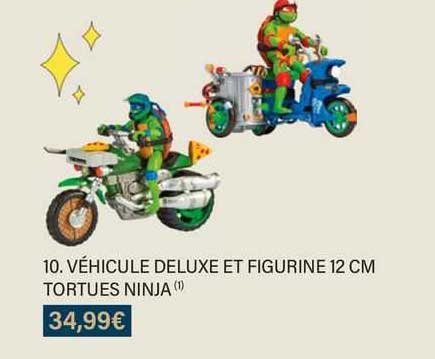 véhicule deluxe et figurine 12 cm tortues ninja