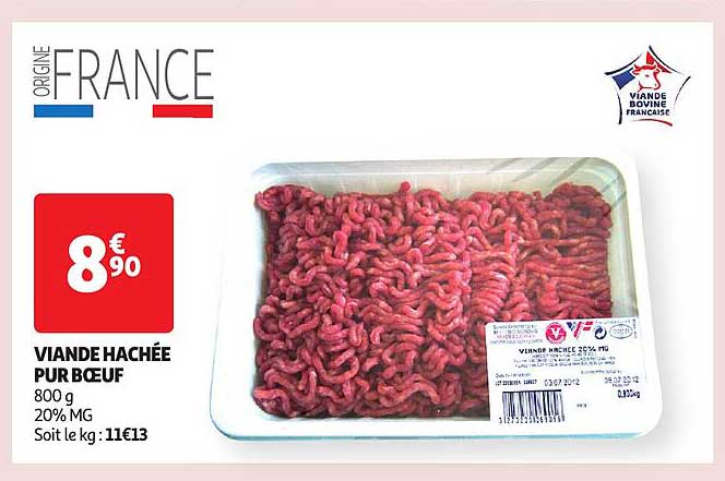Viande Hachée Pur Bœuf
