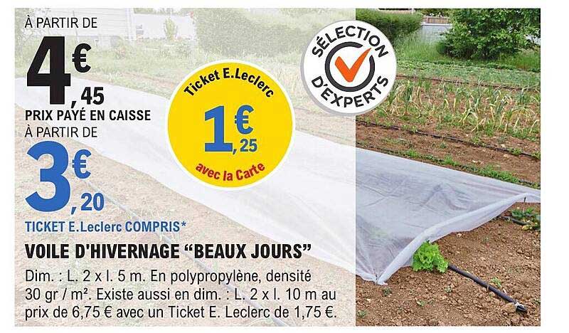 voile d'hivernage "beaux jours"