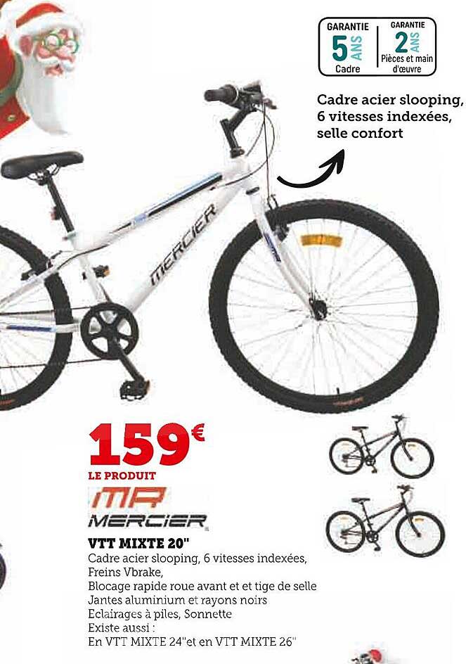 vtt mixte 20" mr mercier