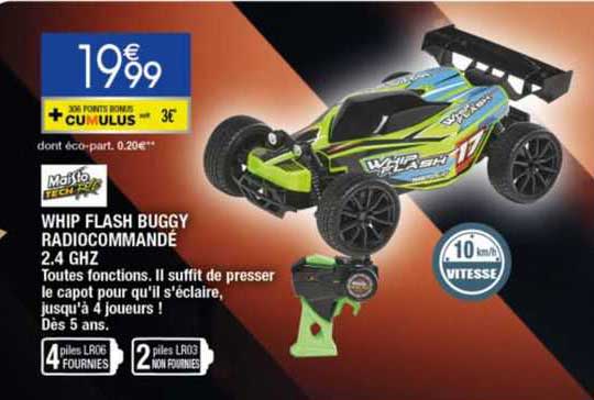 whip flash buggy radiocommandé 2.4 ghz