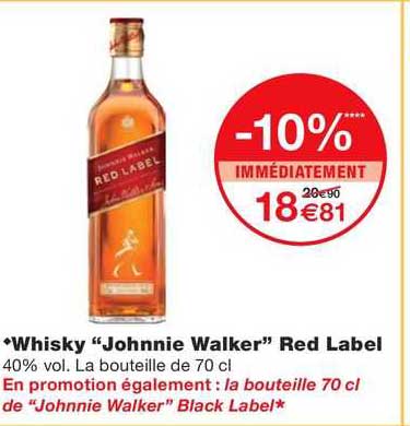 whisky "johnnie walker" red label
