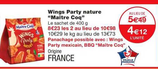wings party nature "maître coq"