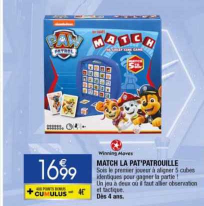 winning moves match la pat'patrouille