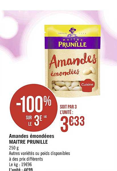 amandes émondées maître prunille