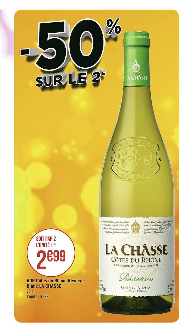 aop côtes de rhône réserve blanc la châsse