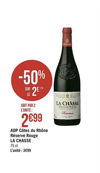 aop côtes du rhône réserve rouge la chasse